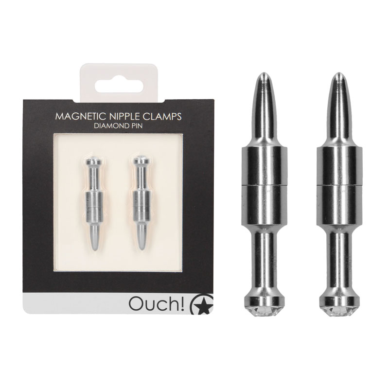 Ouch! Magnetic Nipple Clamps - Diamond Pin